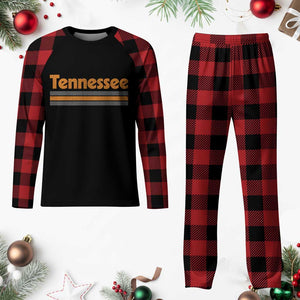 Vintage Tennessee Plaid Pajama Set Retro Classic TN Orange Print Retro Three Stripe TS10 Buffalo Plaid Print Your Wear