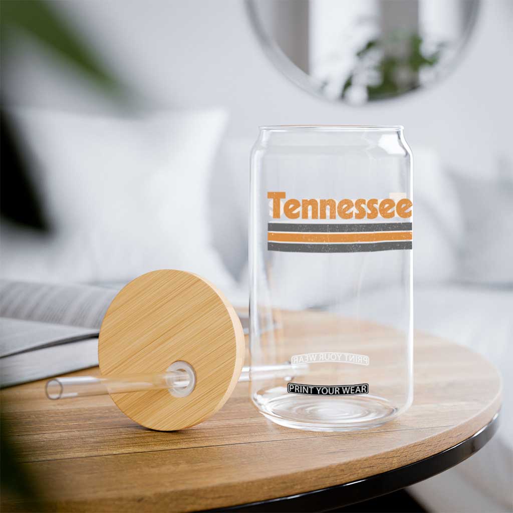 Vintage Tennessee Glass Can Retro Classic TN Orange Print Retro Three Stripe TS10 Print Your Wear