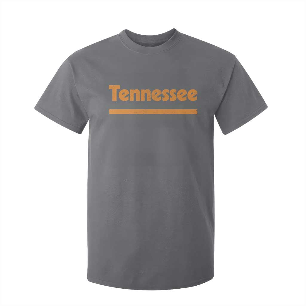 Vintage Tennessee T Shirt For Kid Retro Classic TN Orange Print Retro Three Stripe TS10 Charcoal Print Your Wear