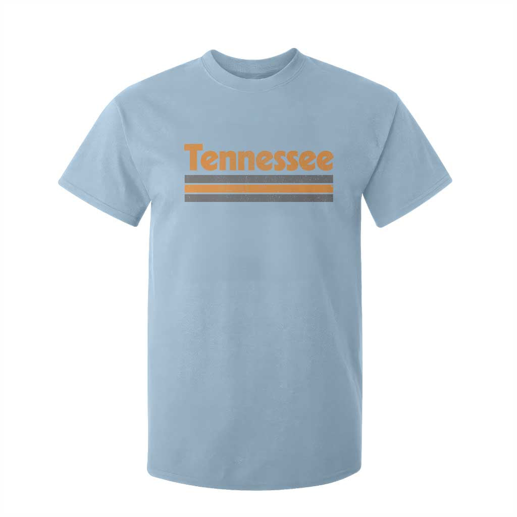 Vintage Tennessee T Shirt For Kid Retro Classic TN Orange Print Retro Three Stripe TS10 Light Blue Print Your Wear