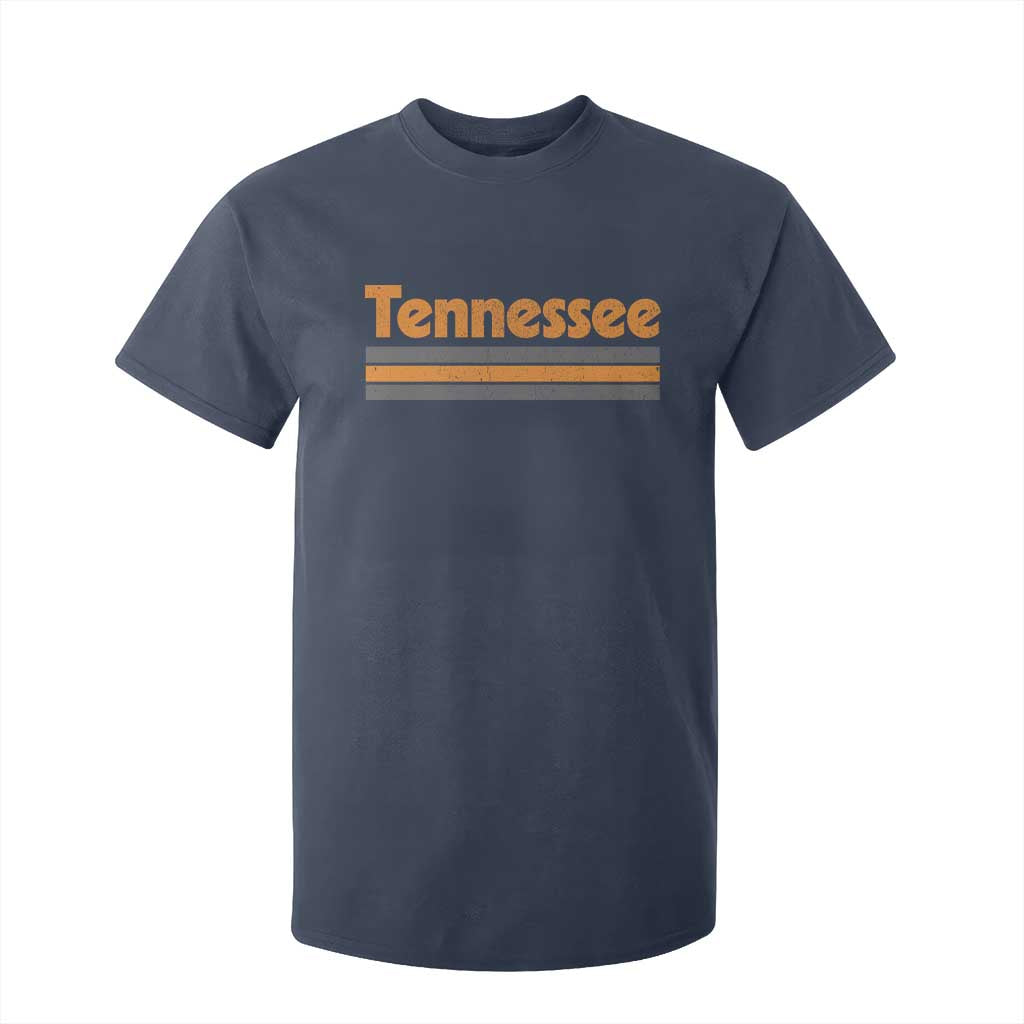 Vintage Tennessee T Shirt For Kid Retro Classic TN Orange Print Retro Three Stripe TS10 Navy Print Your Wear