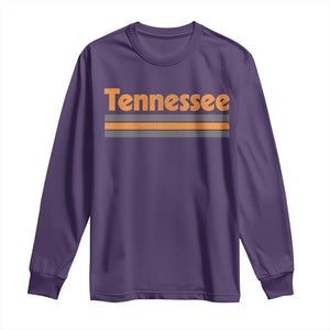 Vintage Tennessee Long Sleeve Shirt Retro Classic TN Orange Print Retro Three Stripe TS10 Purple Print Your Wear