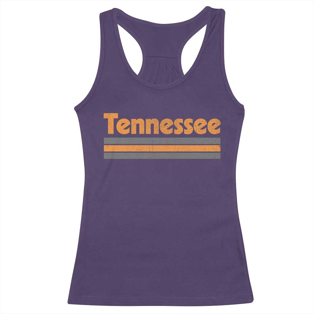 Vintage Tennessee Racerback Tank Top Retro Classic TN Orange Print Retro Three Stripe TS10 Purple Print Your Wear
