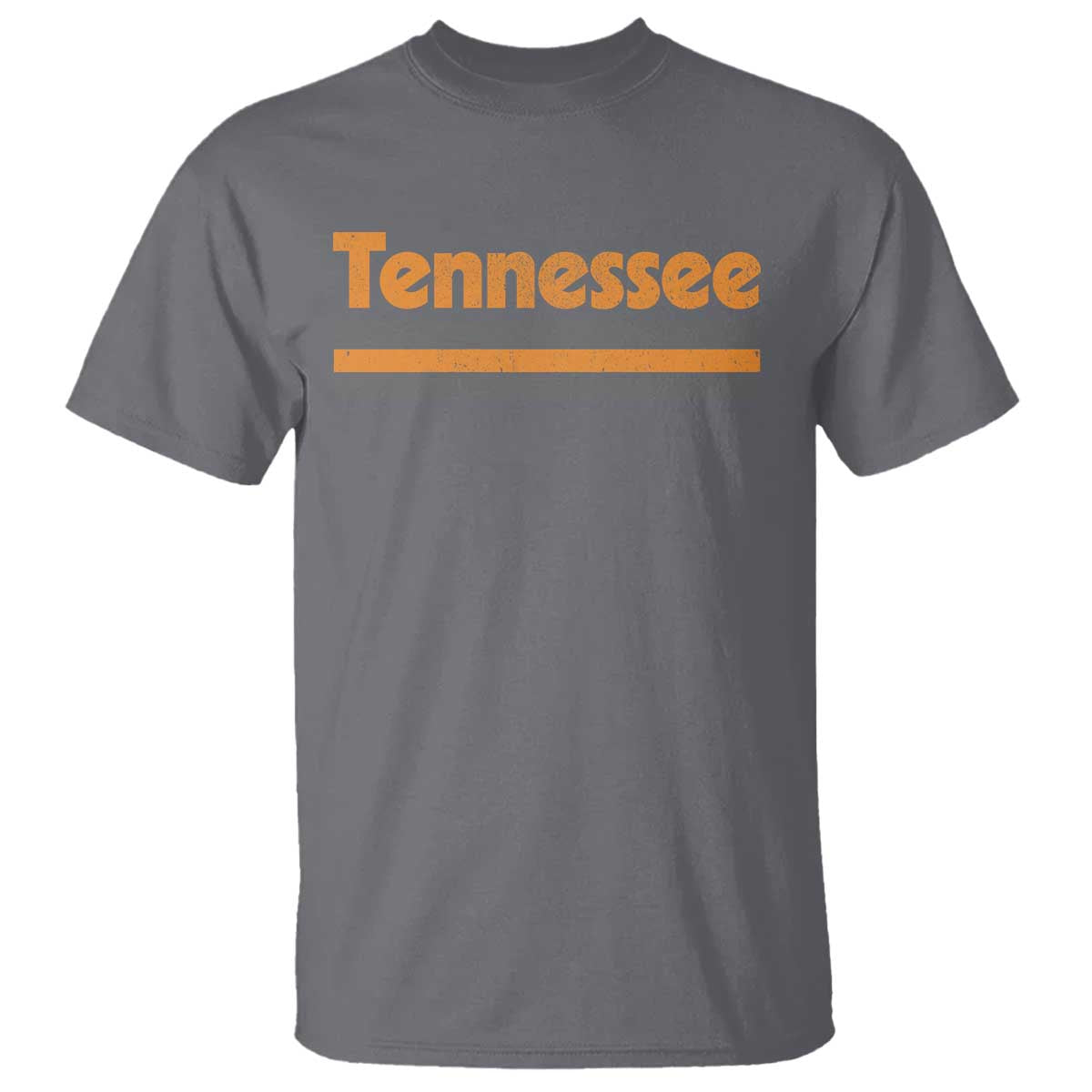 Vintage Tennessee T Shirt Retro Classic TN Orange Print Retro Three Stripe TS10 Charcoal Print Your Wear