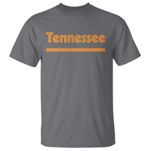 Vintage Tennessee T Shirt Retro Classic TN Orange Print Retro Three Stripe TS10 Charcoal Print Your Wear