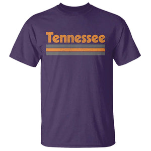 Vintage Tennessee T Shirt Retro Classic TN Orange Print Retro Three Stripe TS10 Purple Print Your Wear