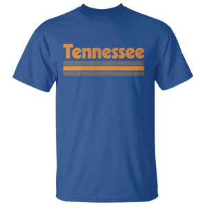 Vintage Tennessee T Shirt Retro Classic TN Orange Print Retro Three Stripe TS10 Royal Blue Print Your Wear