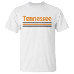 Vintage Tennessee T Shirt Retro Classic TN Orange Print Retro Three Stripe TS10 White Print Your Wear