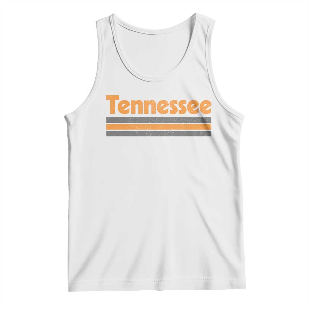 Vintage Tennessee Tank Top Retro Classic TN Orange Print Retro Three Stripe TS10 White Print Your Wear