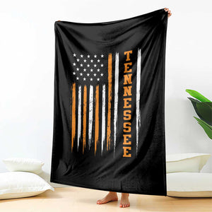 Vintage Tennessee Throw Blanket Retro Classic TN Orange Print Retro American Flag TS10 Print Your Wear