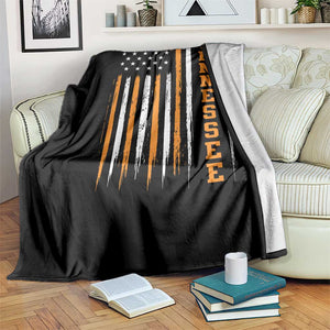 Vintage Tennessee Throw Blanket Retro Classic TN Orange Print Retro American Flag TS10 Print Your Wear
