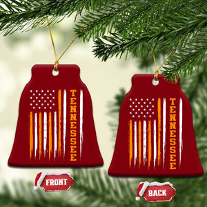 Vintage Tennessee Ceramic Ornament Retro Classic TN Orange Print Retro American Flag TS10 Print Your Wear