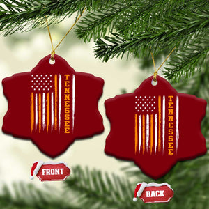 Vintage Tennessee Ceramic Ornament Retro Classic TN Orange Print Retro American Flag TS10 Print Your Wear