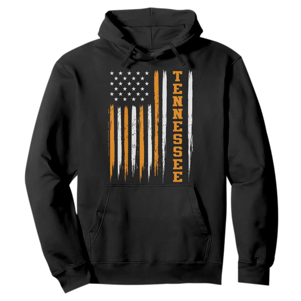 Vintage Tennessee Hoodie Retro Classic TN Orange Print Retro American Flag TS10 Black Print Your Wear