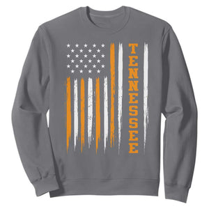 Vintage Tennessee Sweatshirt Retro Classic TN Orange Print Retro American Flag TS10 Charcoal Print Your Wear