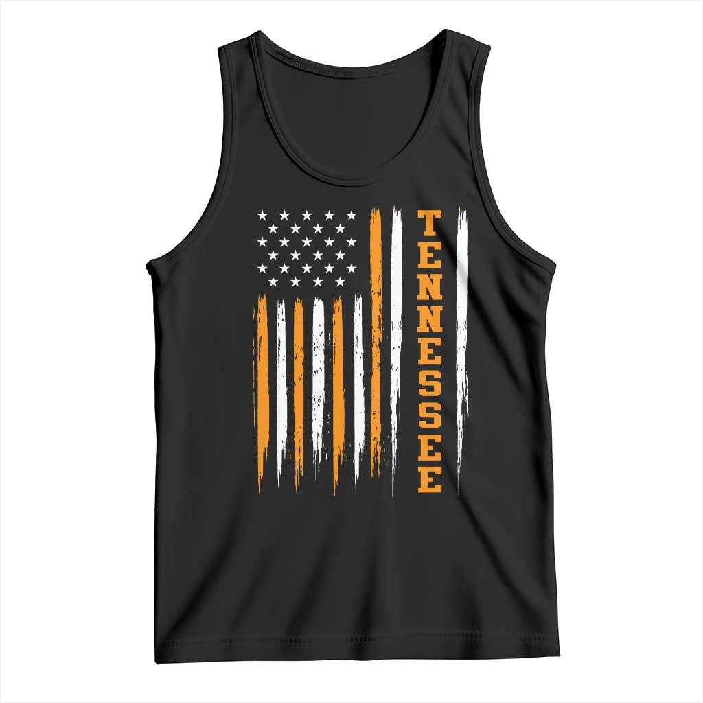 Vintage Tennessee Tank Top Retro Classic TN Orange Print Retro American Flag TS10 Black Print Your Wear