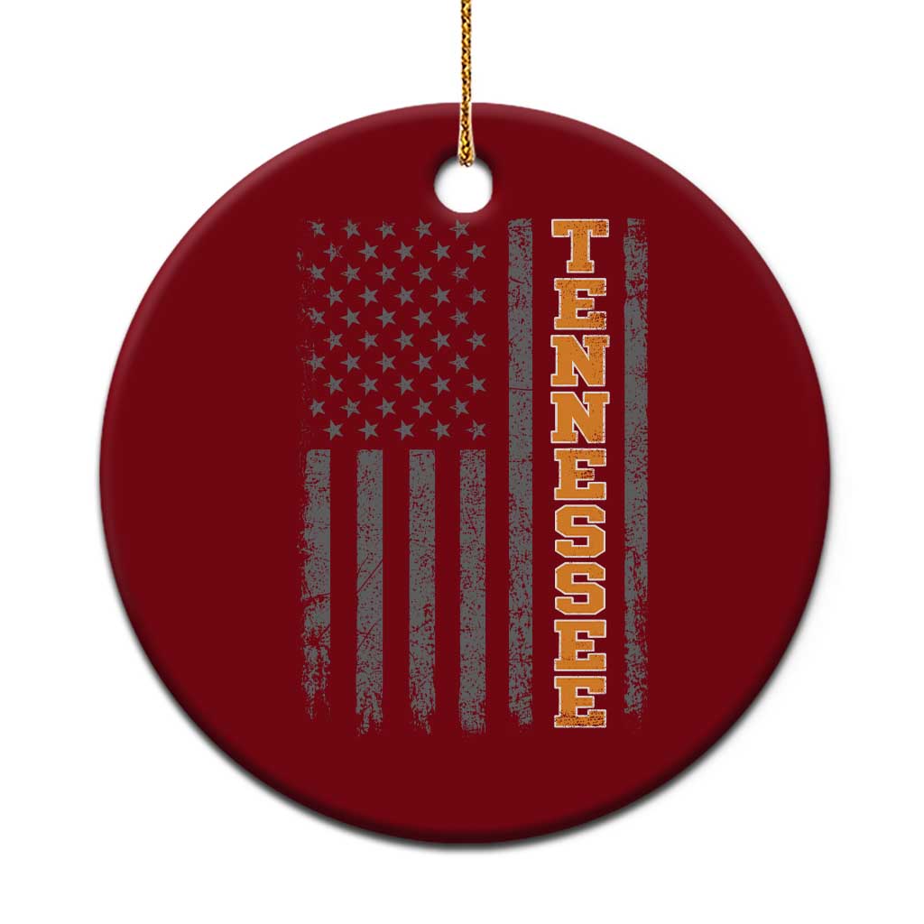 Vintage Tennessee Ceramic Ornament Retro Orange TN American Flag Patriotic US State TS10 1pc Red Print Your Wear