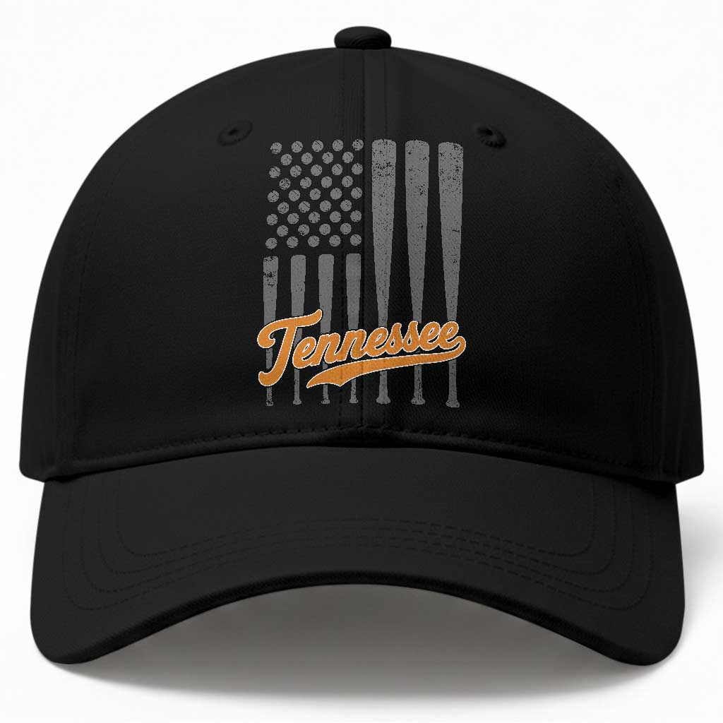 Vintage Tennessee Baseball Cap Retro Classic TN Orange Print Retro Baseball American US Flag TS10 Print Your Wear