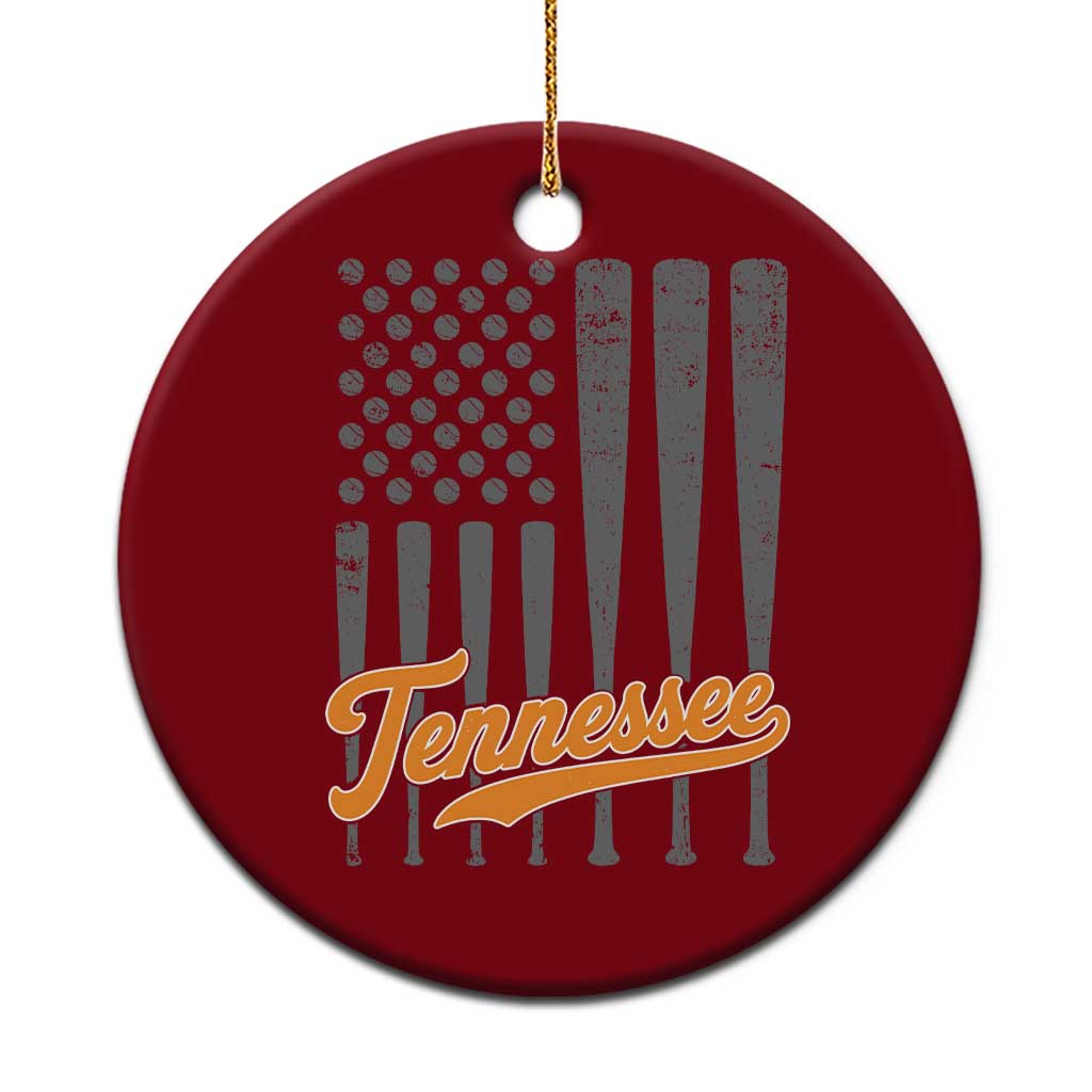 Vintage Tennessee Ceramic Ornament Retro Classic TN Orange Print Retro Baseball American US Flag TS10 1pc Red Print Your Wear