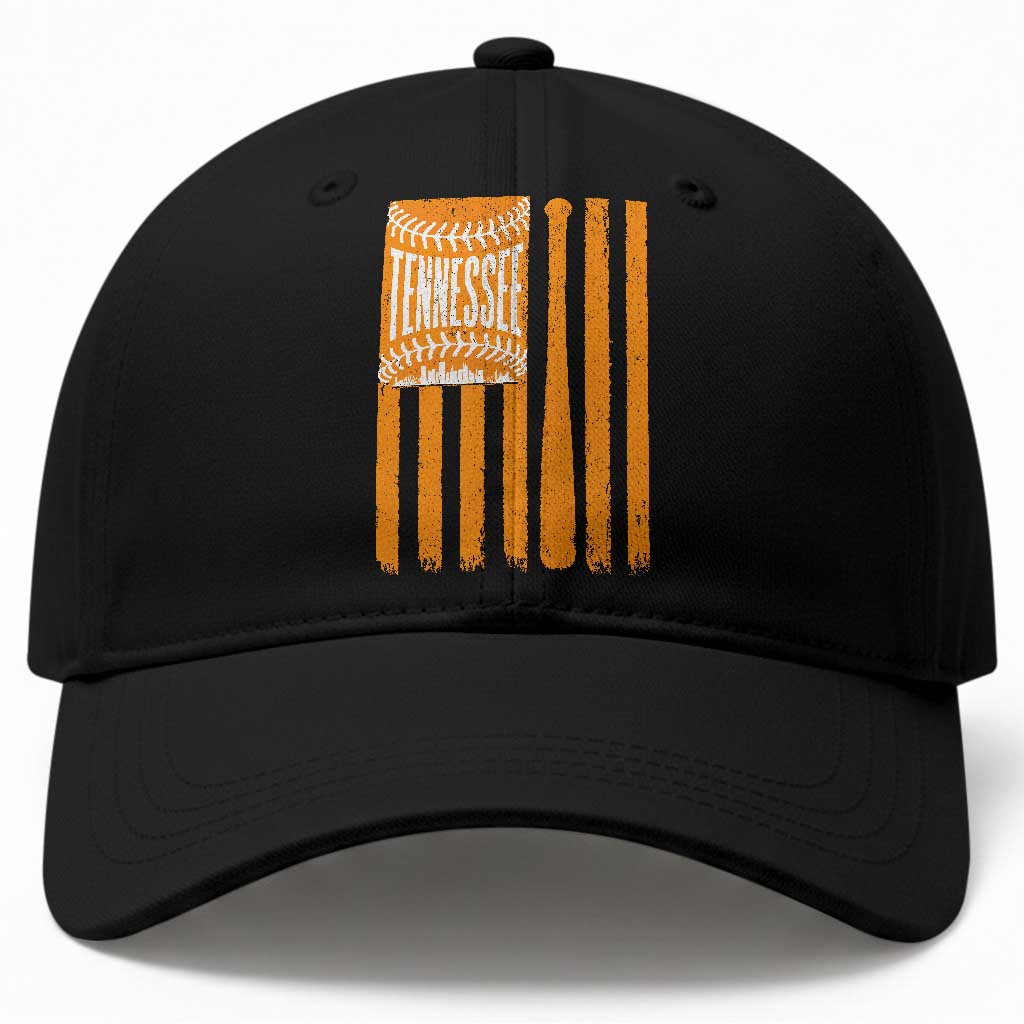 Vintage Tennessee Baseball Cap Retro Classic TN Orange Retro Baseball American US Flag TS10 Print Your Wear