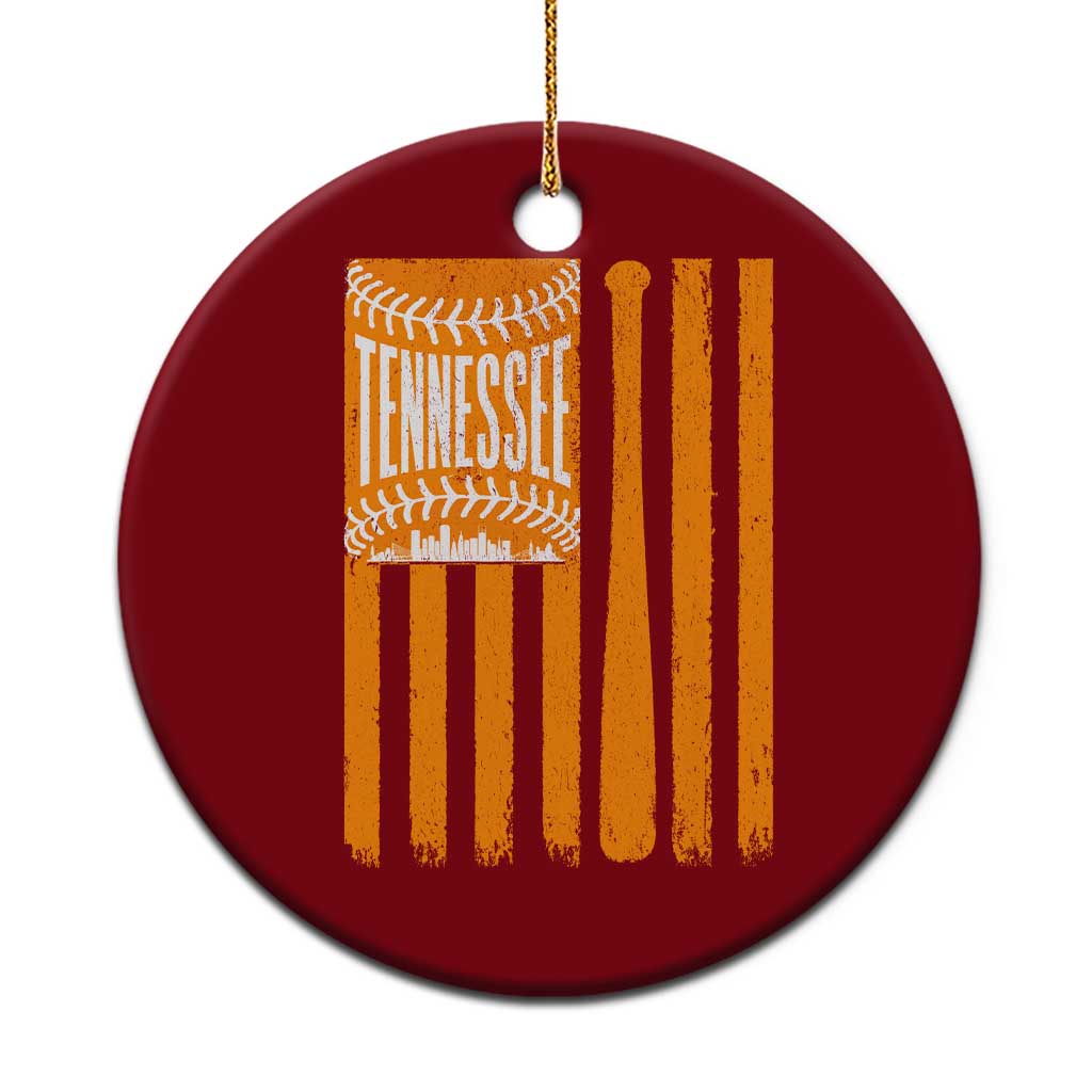 Vintage Tennessee Ceramic Ornament Retro Classic TN Orange Retro Baseball American US Flag TS10 1pc Red Print Your Wear
