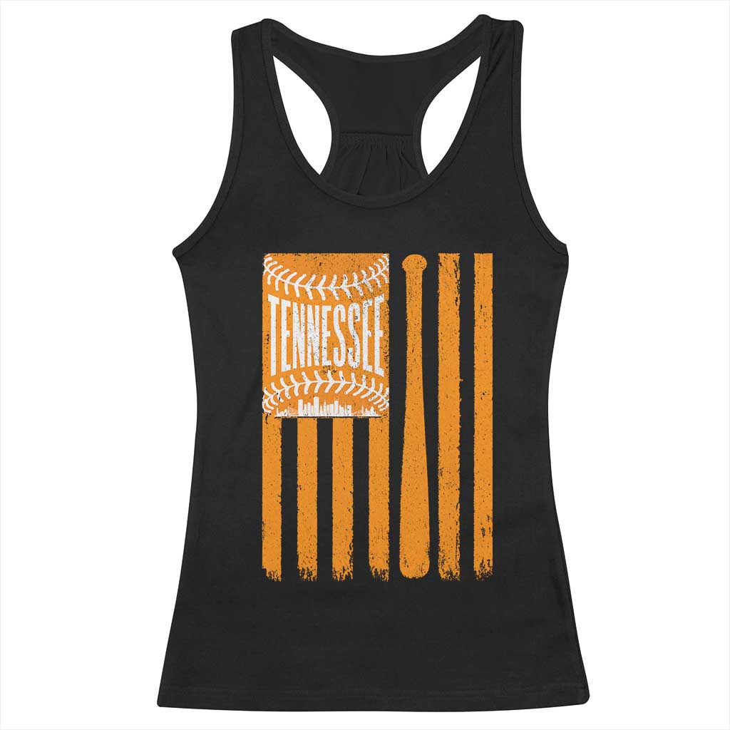 Vintage Tennessee Racerback Tank Top Retro Classic TN Orange Retro Baseball American US Flag TS10 Black Print Your Wear