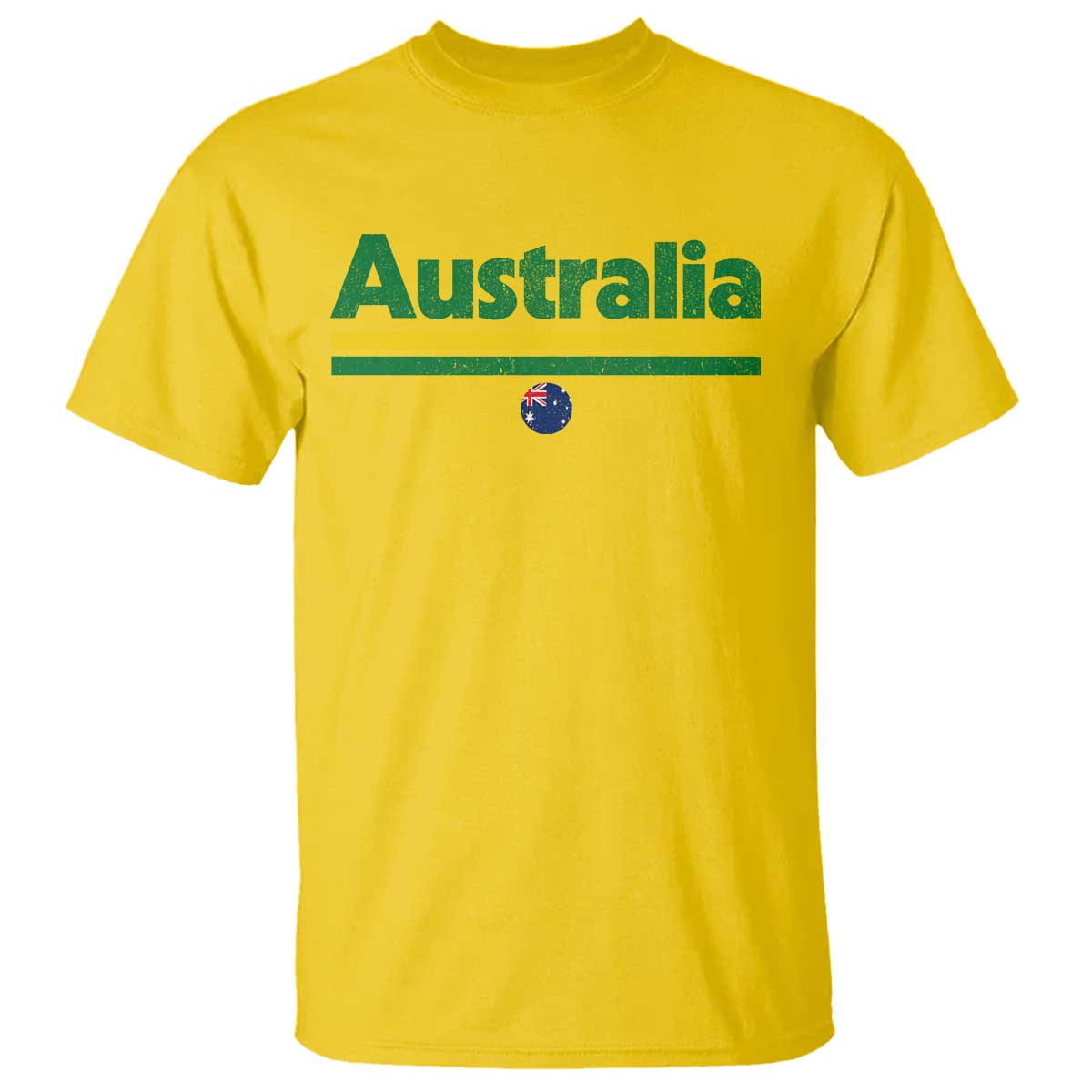 Australia Fan T Shirt Retro Vintage Flag Green Yellow Country Pride Distressed Graphic TS10 Daisy Print Your Wear