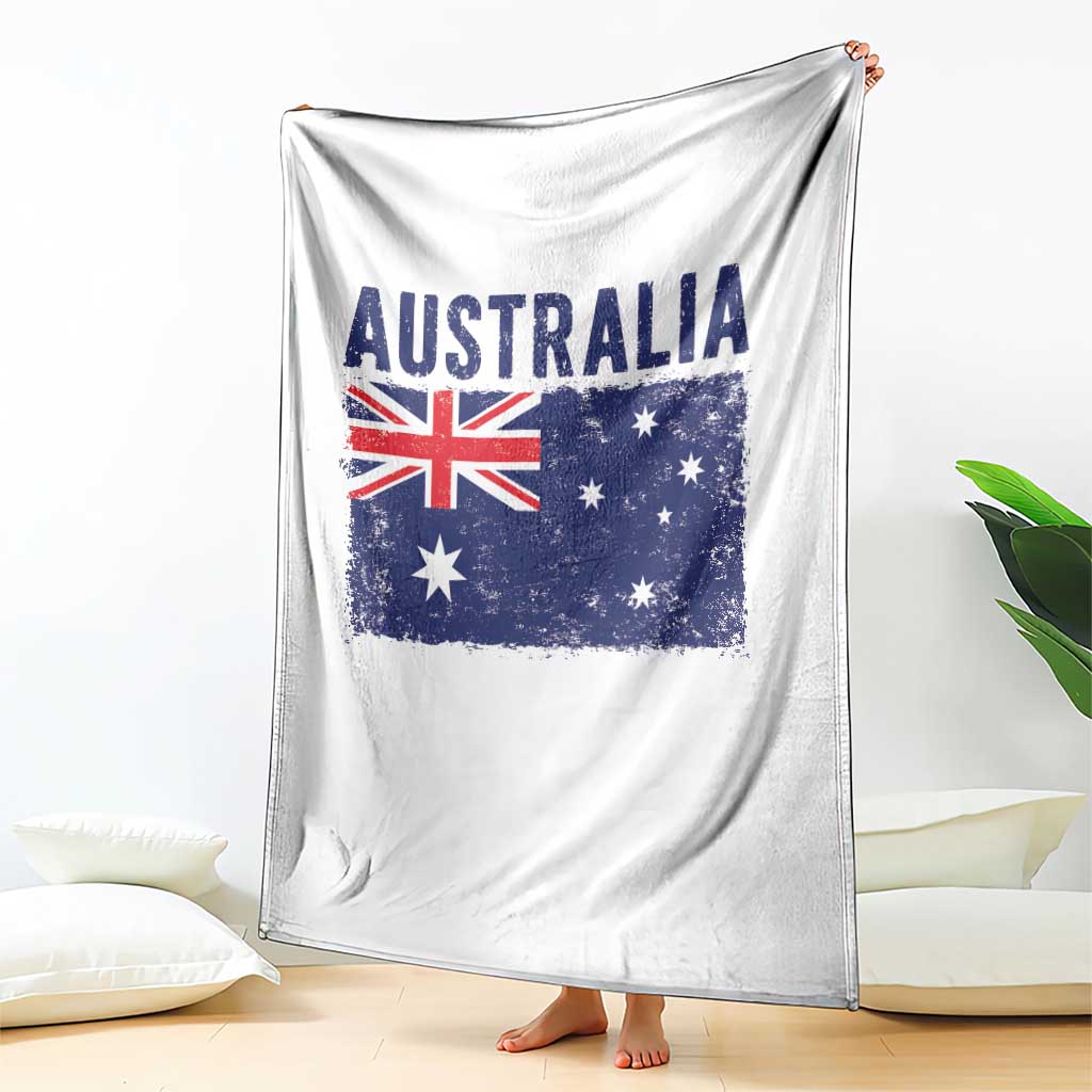 Vintage Australia Flag Throw Blanket Distressed Patriotic Country Pride Graphic TS10 Print Your Wear
