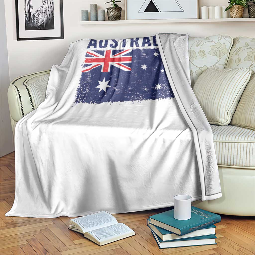 Vintage Australia Flag Throw Blanket Distressed Patriotic Country Pride Graphic TS10 Print Your Wear