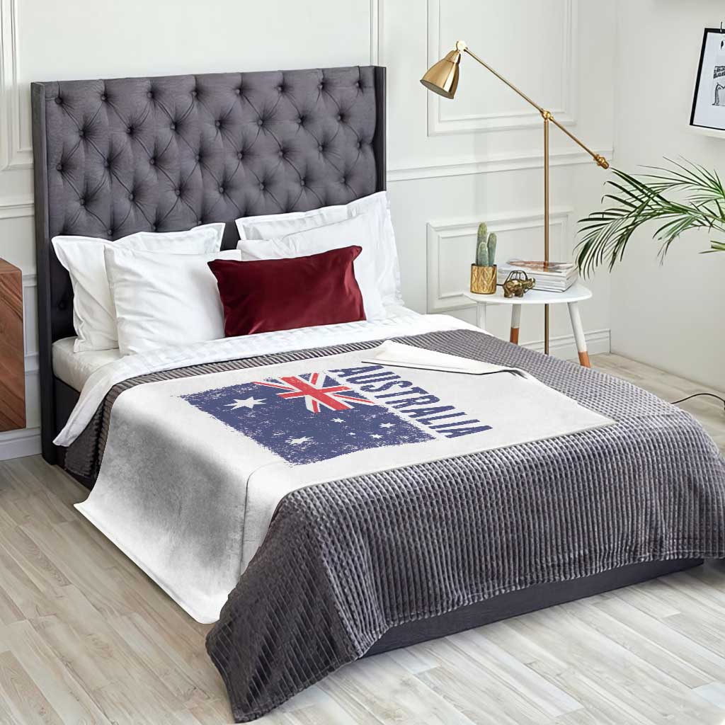Vintage Australia Flag Throw Blanket Distressed Patriotic Country Pride Graphic TS10 Print Your Wear