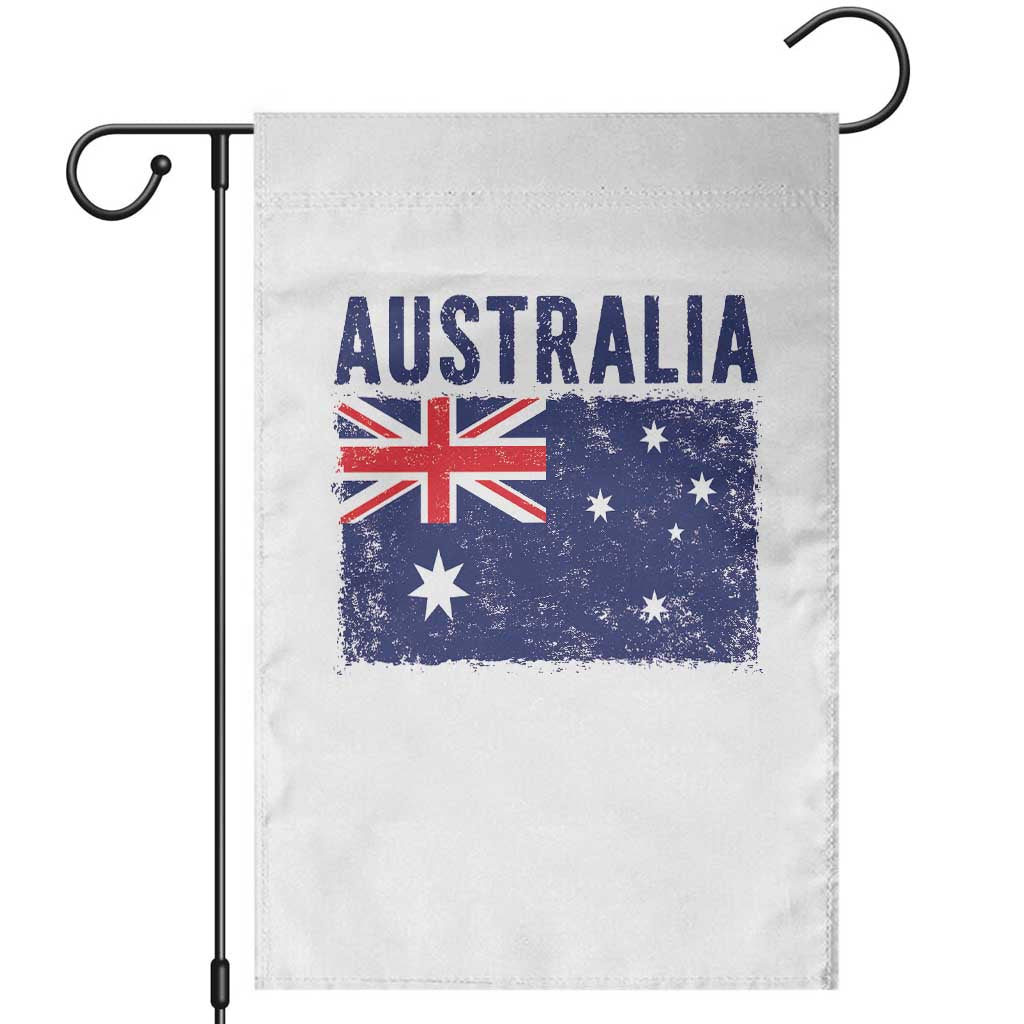 Vintage Australia Flag Garden Flag Distressed Patriotic Country Pride Graphic TS10 White Print Your Wear