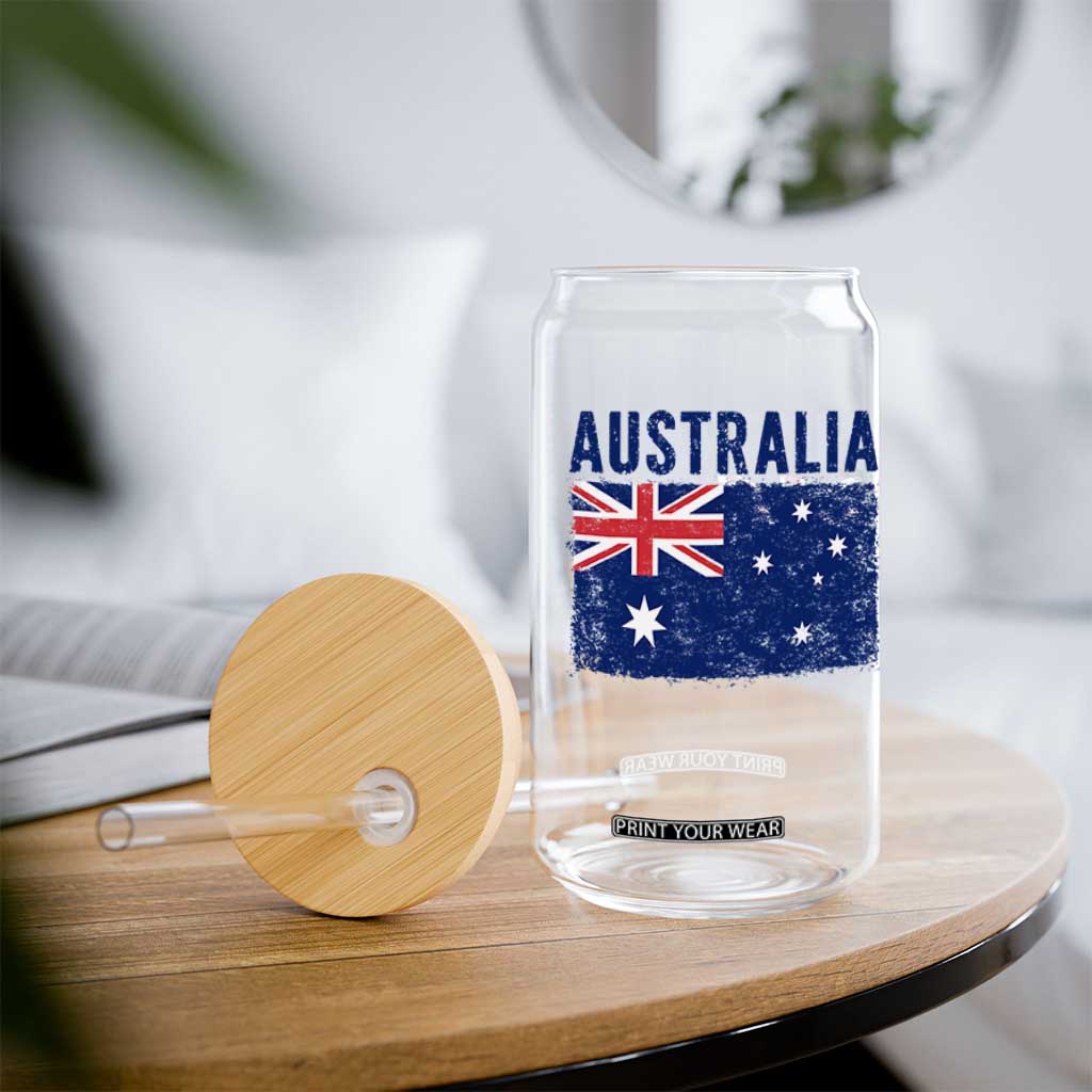 Vintage Australia Flag Glass Can Distressed Patriotic Country Pride Graphic TS10 Print Your Wear