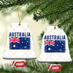 Vintage Australia Flag Ceramic Ornament Distressed Patriotic Country Pride Graphic TS10 Print Your Wear