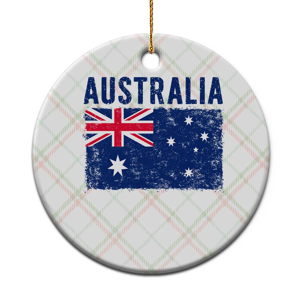 Vintage Australia Flag Ceramic Ornament Distressed Patriotic Country Pride Graphic TS10 1pc Christmas Plaid Print Your Wear