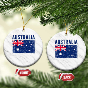 Vintage Australia Flag Ceramic Ornament Distressed Patriotic Country Pride Graphic TS10 1pc White Marble Print Your Wear
