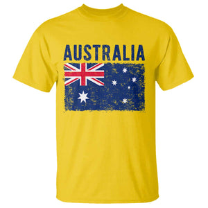 Vintage Australia Flag T Shirt Distressed Patriotic Country Pride Graphic TS10 Daisy Print Your Wear