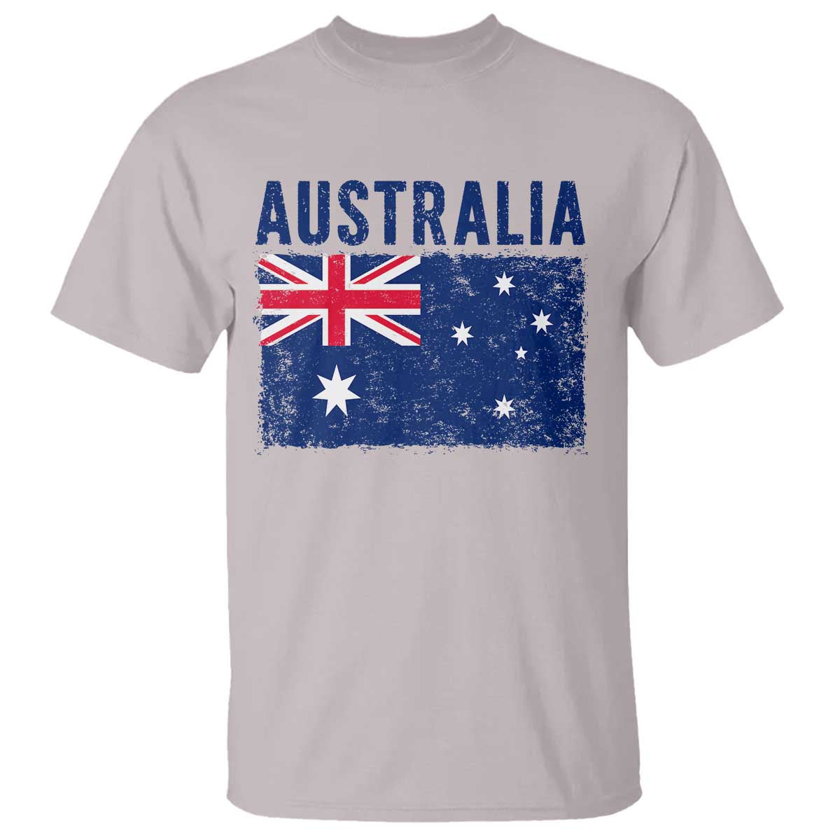 Vintage Australia Flag T Shirt Distressed Patriotic Country Pride Graphic TS10 Ice Gray Print Your Wear