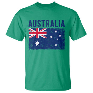 Vintage Australia Flag T Shirt Distressed Patriotic Country Pride Graphic TS10 Irish Green Print Your Wear