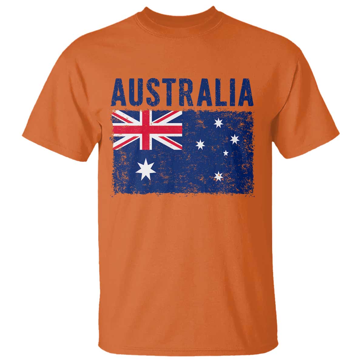 Vintage Australia Flag T Shirt Distressed Patriotic Country Pride Graphic TS10 Orange Print Your Wear