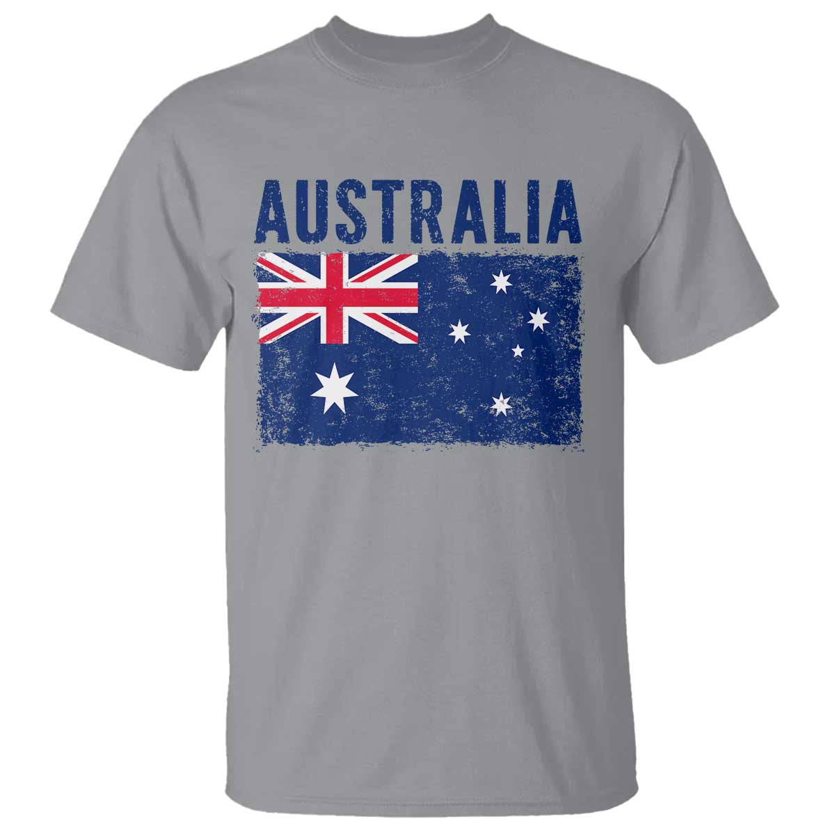 Vintage Australia Flag T Shirt Distressed Patriotic Country Pride Graphic TS10 Sport Gray Print Your Wear