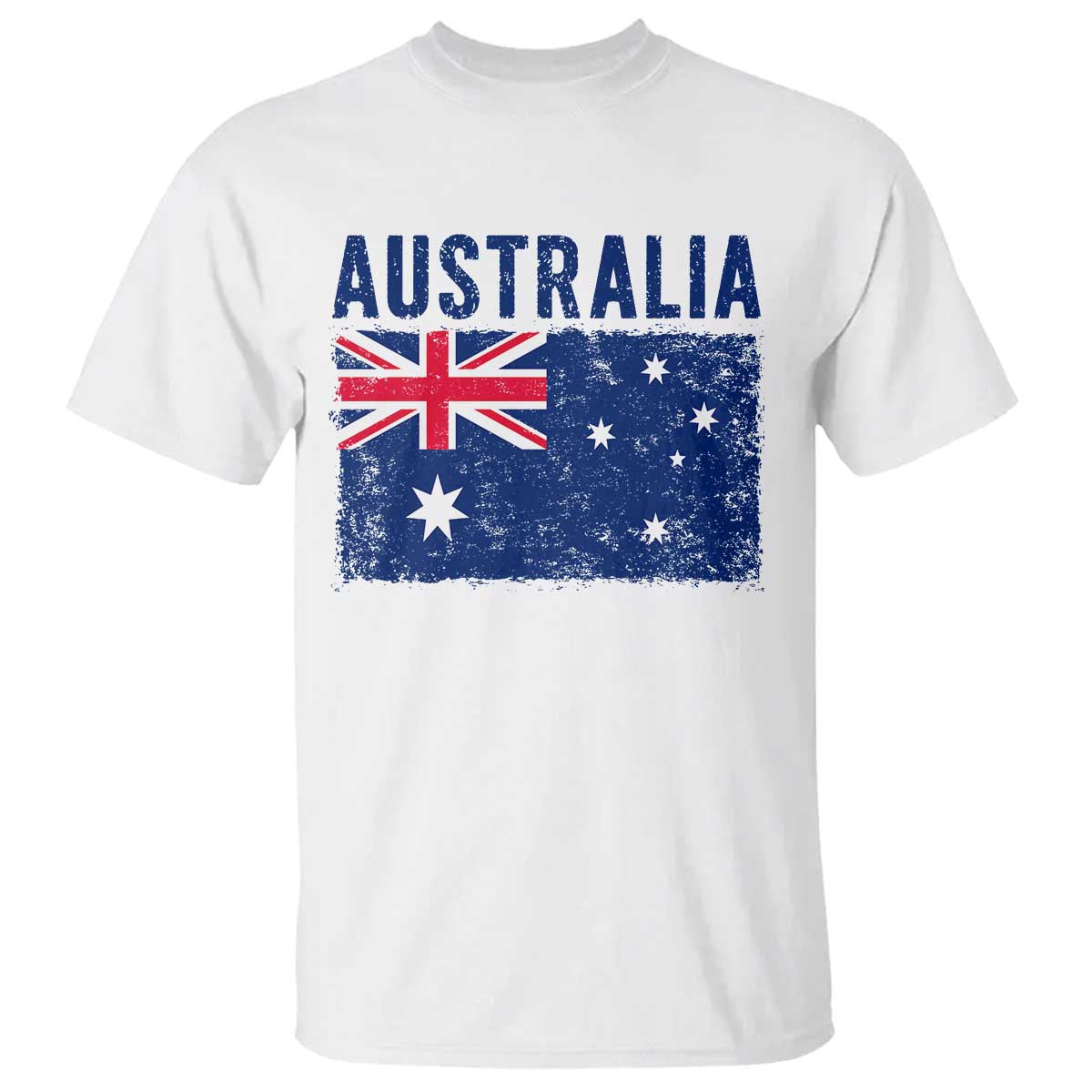 Vintage Australia Flag T Shirt Distressed Patriotic Country Pride Graphic TS10 White Print Your Wear