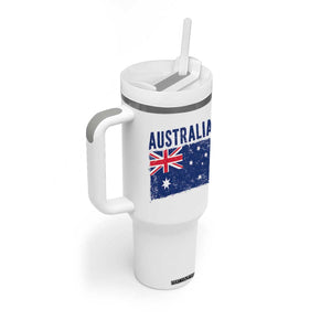 Vintage Australia Flag Tumbler With Handle Distressed Patriotic Country Pride Graphic TS10 Print Your Wear