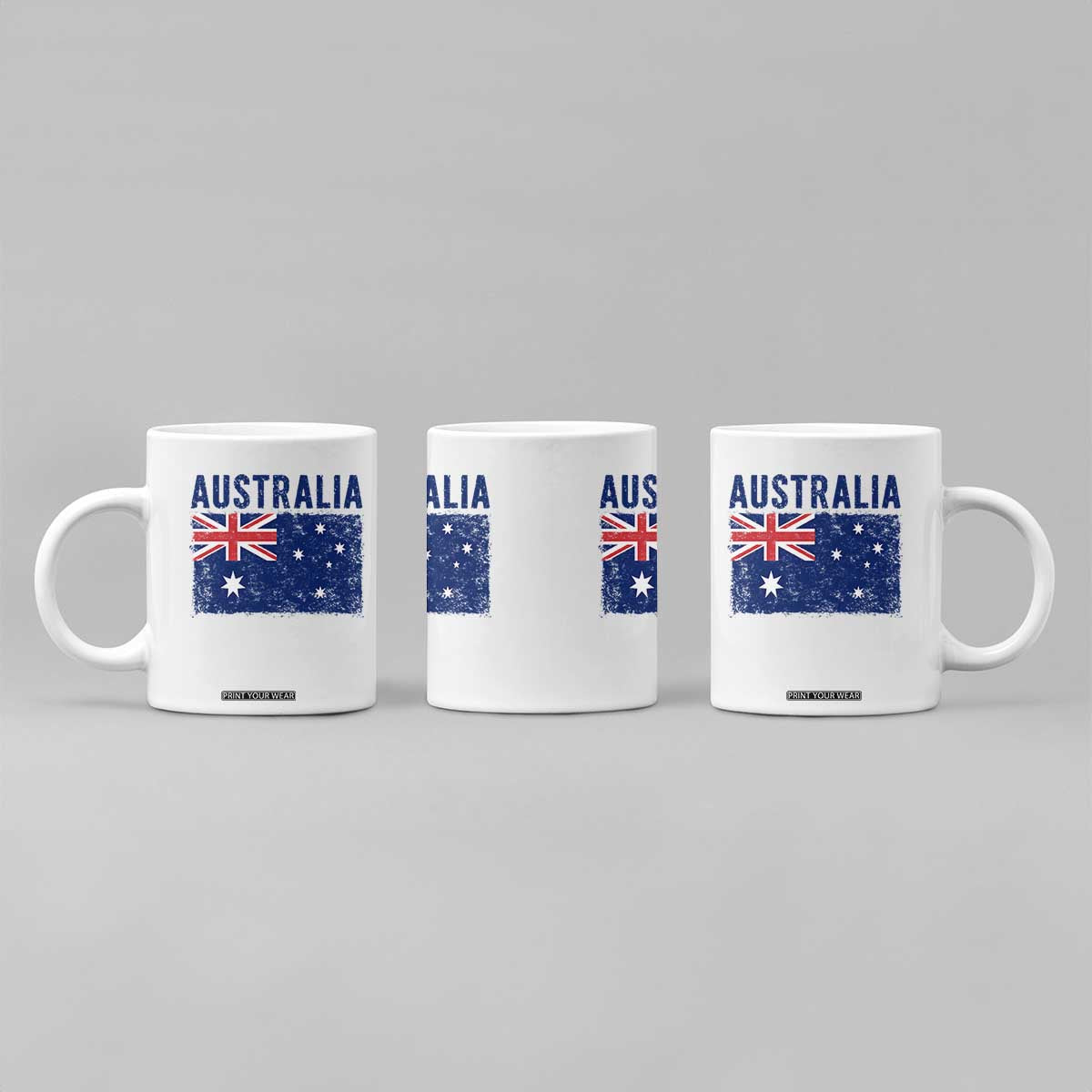 Vintage Australia Flag Coffee Mug Distressed Patriotic Country Pride Graphic TS10 Print Your Wear