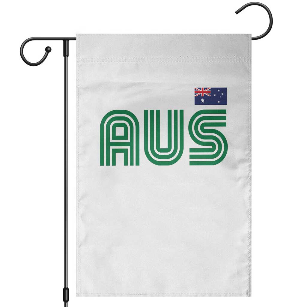 Retro Australia Garden Flag AUS Green Australian Flag Country Pride Graphic TS10 White Print Your Wear