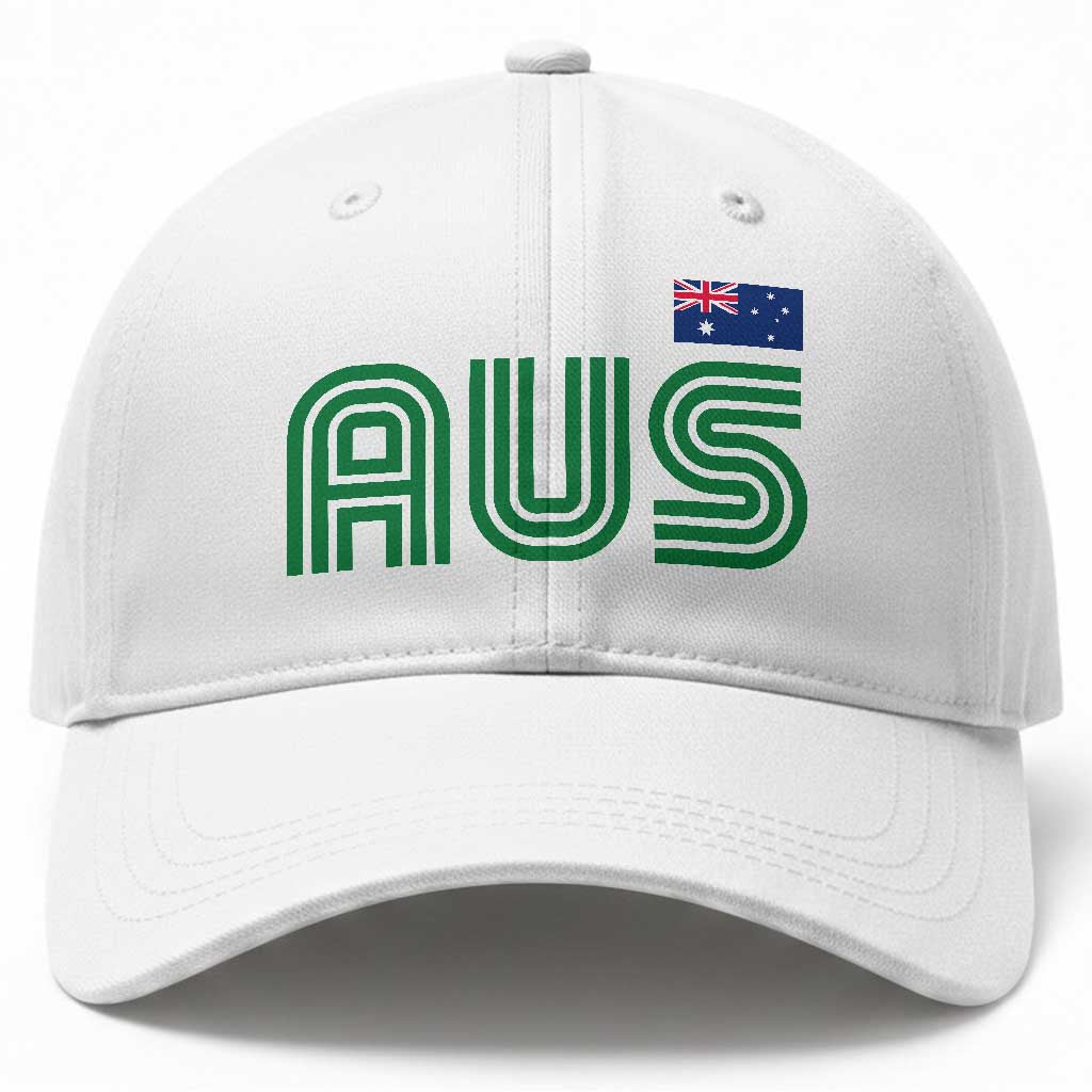 Retro Australia Baseball Cap AUS Green Australian Flag Country Pride Graphic TS10 Print Your Wear