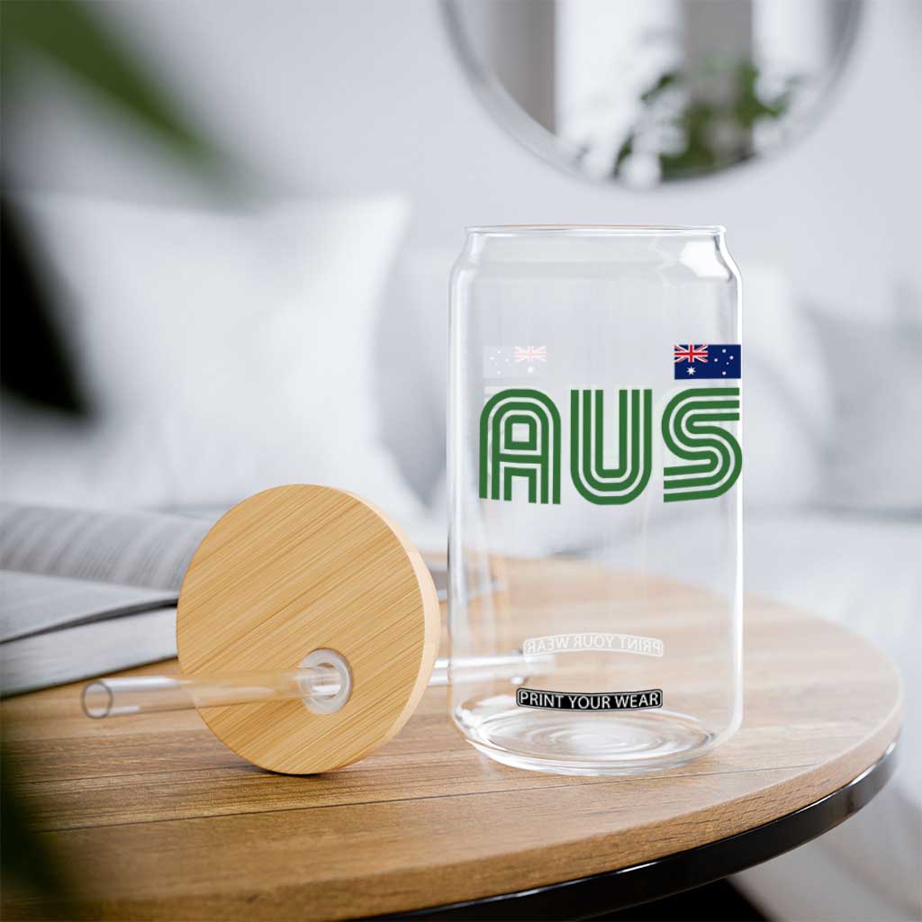 Retro Australia Glass Can AUS Green Australian Flag Country Pride Graphic TS10 Print Your Wear
