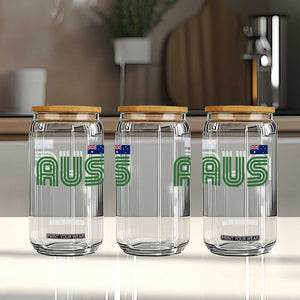 Retro Australia Glass Can AUS Green Australian Flag Country Pride Graphic TS10 Print Your Wear