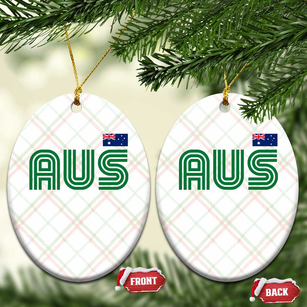 Retro Australia Ceramic Ornament AUS Green Australian Flag Country Pride Graphic TS10 Print Your Wear