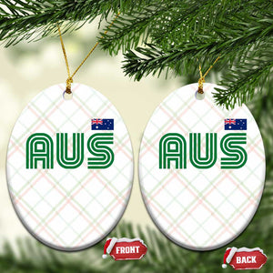 Retro Australia Ceramic Ornament AUS Green Australian Flag Country Pride Graphic TS10 Print Your Wear