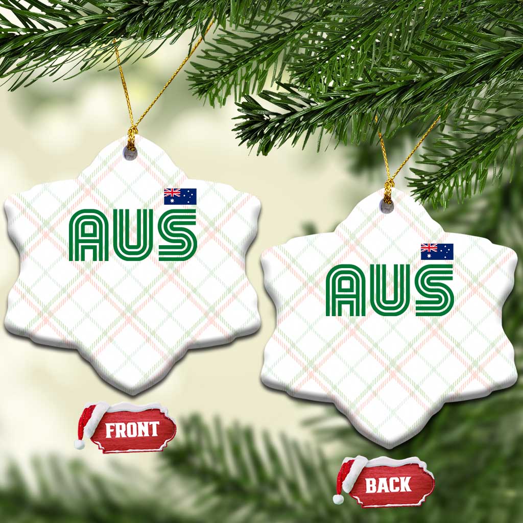 Retro Australia Ceramic Ornament AUS Green Australian Flag Country Pride Graphic TS10 Print Your Wear